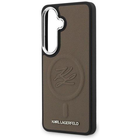 Etui Karl Lagerfeld Embossed Ring Initials Mag Safe do Samsung Galaxy S26 brązowy