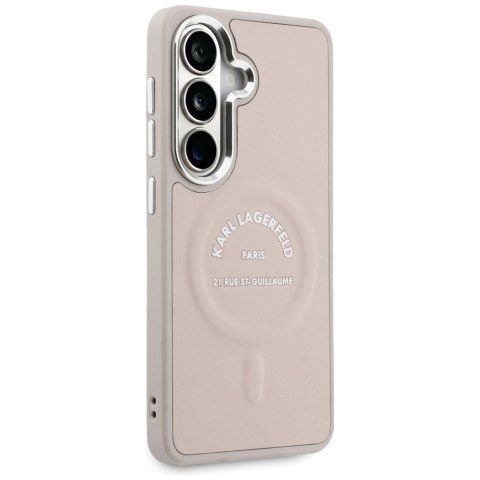 Etui Karl Lagerfeld Embossed Ring RSG Logo Mag Safe do Samsung Galaxy S26 różowy