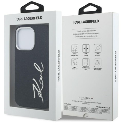 Etui Karl Lagerfeld FW Jeans Signature Logo do i Phone 16 Pro Max czarny