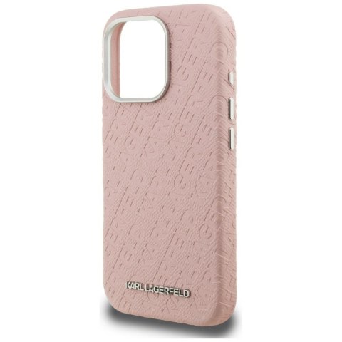 Etui Karl Lagerfeld FW Stamped Karl Mag Safe do i Phone 16 Pro Max różowy