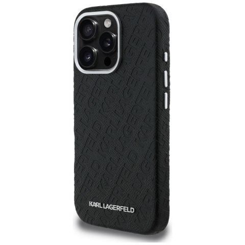 Etui Karl Lagerfeld FW Stamped Karl Mag Safe do i Phone 16 Pro czarny