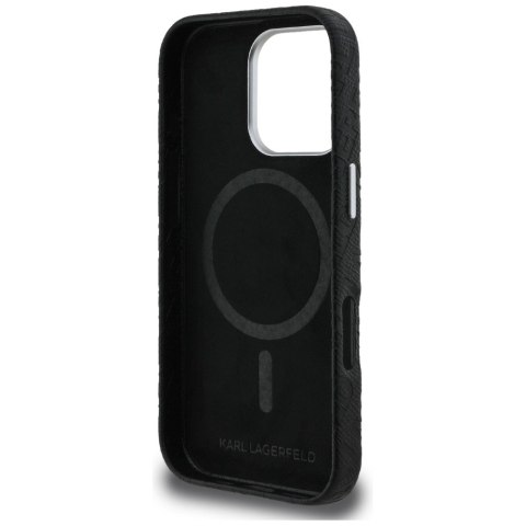 Etui Karl Lagerfeld FW Stamped Karl Mag Safe do i Phone 16 Pro czarny