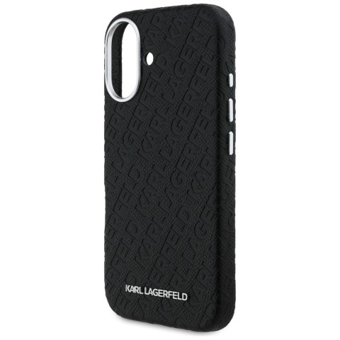 Etui Karl Lagerfeld FW Stamped Karl Mag Safe do i Phone 16 czarny