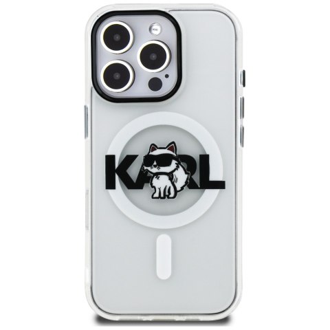 Etui Karl Lagerfeld IML Choupette Sketch Logo Mag Safe do i Phone 16 Pro Max przezroczysty