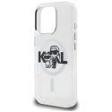 Etui Karl Lagerfeld IML Glitter Karl & Choupette Sketch Logo Mag Safe do i Phone 16 Pro Max prezroczysty