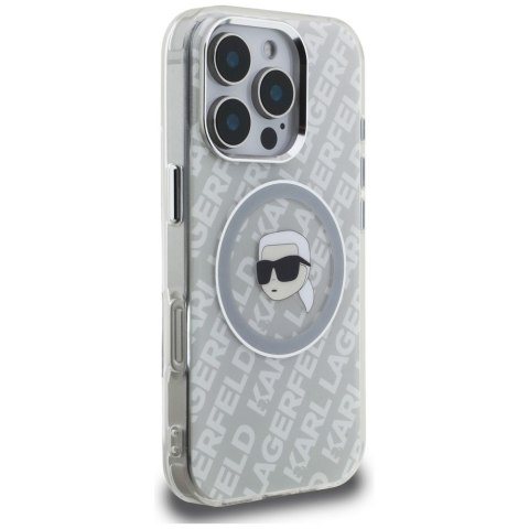 Etui Karl Lagerfeld IML Karl Head Logo Mag Safe do i Phone 16 Pro szary