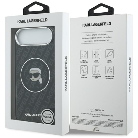 Etui Karl Lagerfeld IML Karl Head Logo Mag Safe do i Phone Air czarny