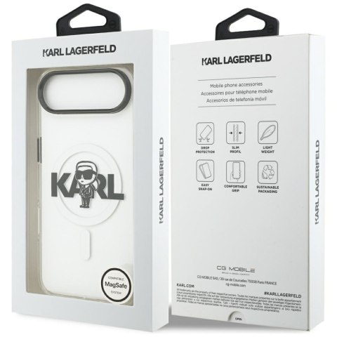 Etui Karl Lagerfeld IML Karl Sketch Logo Mag Safe do i Phone Air przezroczysty