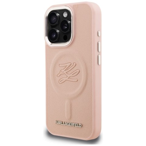 Etui Karl Lagerfeld Initial & Metal Logo Mag Safe do i Phone 16 Pro Max różowy