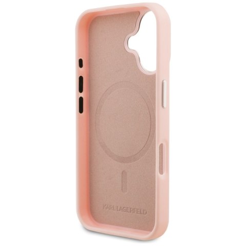 Etui Karl Lagerfeld Initial & Metal Logo Mag Safe do i Phone 16 różowy