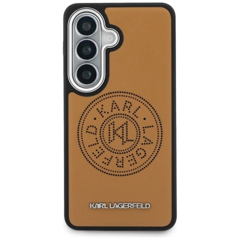 Etui Karl Lagerfeld Perforated KL Mag Safe do Samsung Galaxy S26 brązowy