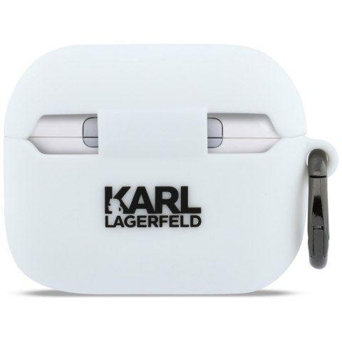Etui Karl Lagerfeld Silicone Karl Head 3D do Air Pods Pro 3 biały