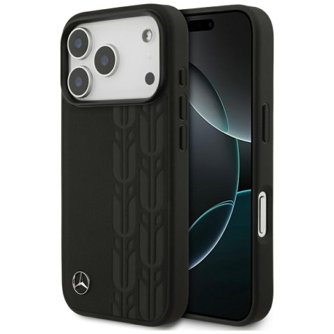 Etui Mercedes Leather Laurel Leaves Mag Safe do i Phone 17 Pro czarny
