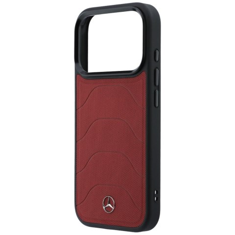 Etui Mercedes Leather Mesh with Bow Line Mag Safe do i Phone 17 Pro Max czerwony