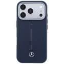 Etui Mercedes Leather Semi Wrap Iconic Line Mag Safe do i Phone 17 Pro Max granatowy
