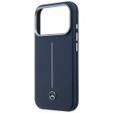 Etui Mercedes Leather Semi Wrap Iconic Line Mag Safe do i Phone 17 Pro Max granatowy