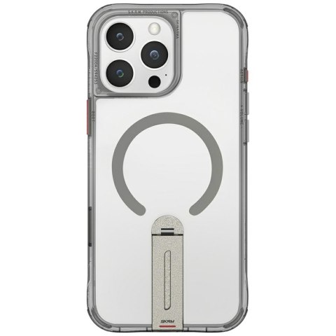 Etui Skinarma Helix do i Phone 16 Pro Max Magnetic Charging 360 Rotating Stand titanium