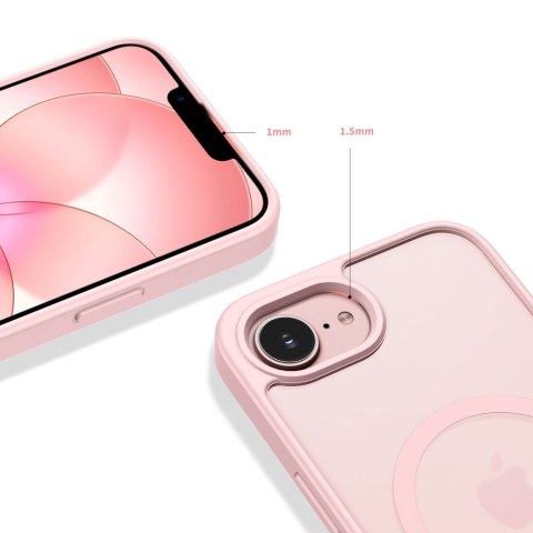 Etui Tech-Protect BasicMag MagSafe do iPhone 16E / 17E - Matowy Delikatny Róż