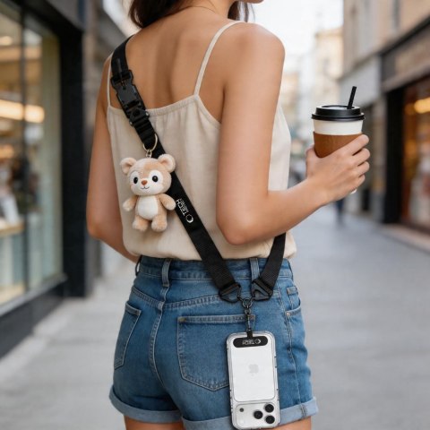 Smycz do Telefonu Tech-Protect C9S Rope Crossbody - Czarna