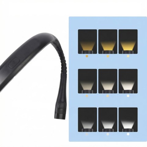 Lampka do Czytania na Szyję Tech-Protect LL200 - Czarna