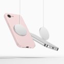 Tech-Protect Silicone MagSafe etui do iPhone 16E / 17E różowa perła
