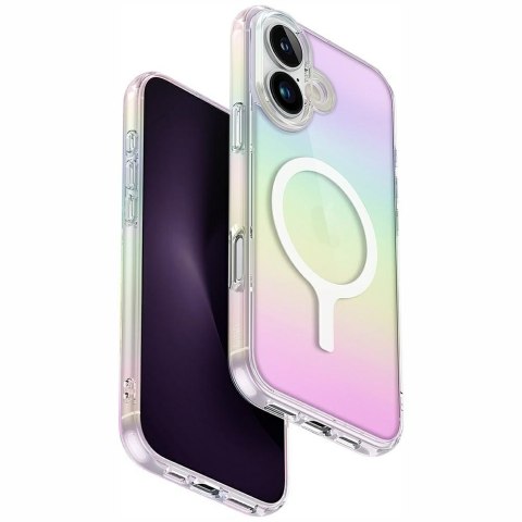 Etui UNIQ Iridescia do i Phone 16 Plus Magclick Charging holograficzny