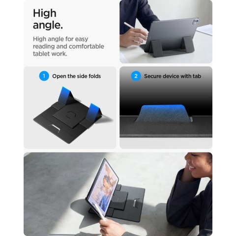Składana Podstawka pod Laptopa i Tablet Spigen LD201-S8 Slimfold Ciemnoszara