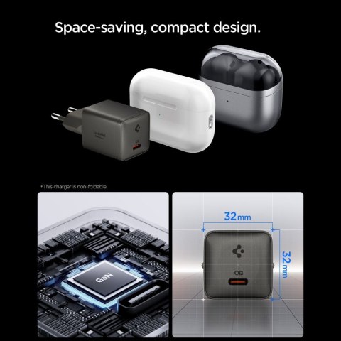 Ładowarka Sieciowa Spigen EE301EU-GaN Essential 1-Port 30W Grafitowa