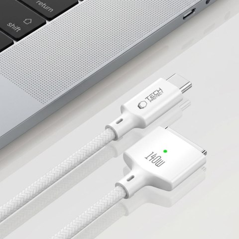 Kabel do MacBook MagSafe 3 Tech-Protect MMC01 UltraBoost USB-C 140W 2m - Biały (White)