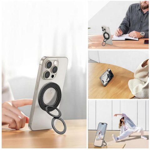 Tech-Protect MMR800 Magnetic MagSafe phone ring Karbonowy czarny