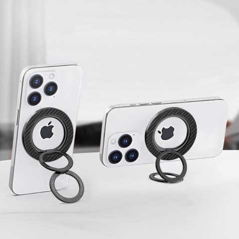 Tech-Protect MMR800 Magnetic MagSafe phone ring Karbonowy czarny