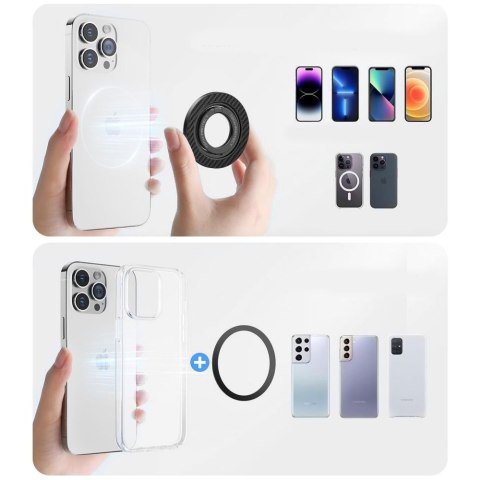 Tech-Protect MMR800 Magnetic MagSafe phone ring Karbonowy czarny