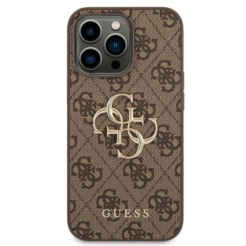 Guess GUHCP14X4GMGBR i Phone 14 Pro Max 6,7" brązowy/brown hardcase 4G Big Metal Logo