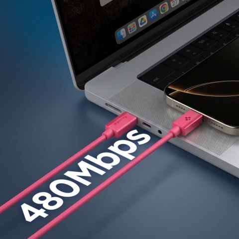 Kabel Spigen EB6010CC Essential USB-C do USB-C 60W 100cm R?owy