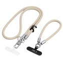 Smycz do Telefonu Tech-Protect C10S Rope Crossbody & Wrist - Pustynny Beż/ Tytan