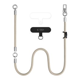 Smycz do Telefonu Tech-Protect C10S Rope Crossbody & Wrist - Pustynny Beż/ Tytan
