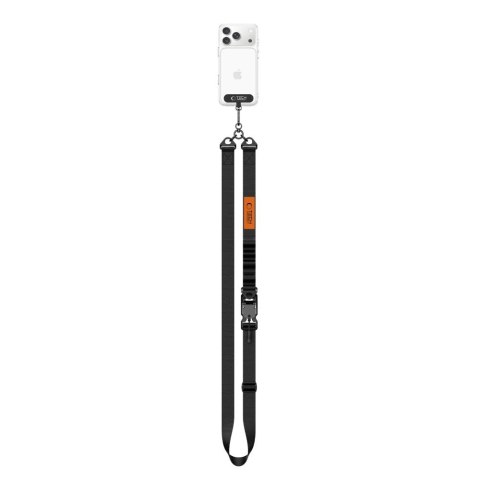 Smycz do Telefonu Tech-Protect C9S Rope Crossbody - Czarno-Pomaraczowa
