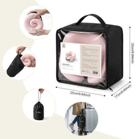 Poduszka Podróżna na Szyję Tech-Protect ComfortRest - Różowa
