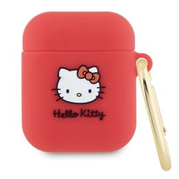 Hello Kitty HKA23DKHSF Airpods 1/2 coverfuksja/fuschia Silicone 3D Kitty Head