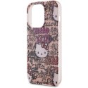 Hello Kitty HKHCP13LHDGPTP i Phone 13 Pro / 13 6.1" różowy/pink hardcase IML Tags Graffiti