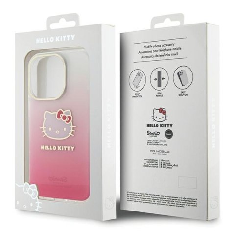 Hello Kitty HKHCP14XHDGKEP i Phone 14 Pro Max 6.7" różowy/pink hardcase IML Gradient Electrop Kitty Head