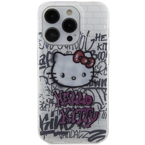 Hello Kitty HKHCP14LHDGPHT i Phone 14 Pro 6.1" biały/white hardcase IML Kitty On Bricks Graffiti