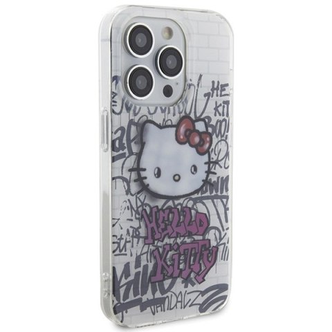 Hello Kitty HKHCP14LHDGPHT i Phone 14 Pro 6.1" biały/white hardcase IML Kitty On Bricks Graffiti