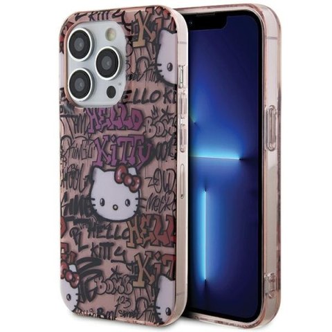 Hello Kitty HKHCP15XHDGPTP i Phone 15 Pro Max 6.7" różowy/pink hardcase IML Tags Graffiti