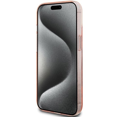 Hello Kitty HKHMP15XHRSGEP i Phone 15 Pro Max 6.7" różowy/pink hardcase Ring Stand Glitter Electrop Logo Mag Safe