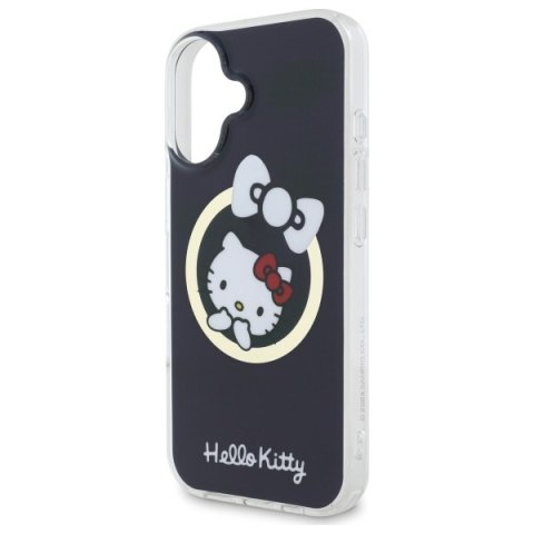 Hello Kitty HKHMP16SHFLBK i Phone 16 6,1"czarny/black hardcase IML Fun bow Magsafe