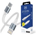 Kabel 3MK Hyper Cable N-SERIES USB-C do Lightning 1m 9V/2A 20W biały