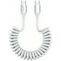 Kabel 4smarts spiralny USB-C do USB-C 240W biały