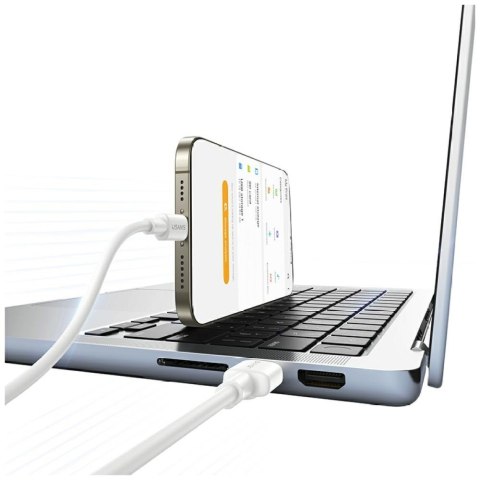 Kabel USAMS U90 3A USB-A do USB-C biały