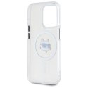 Karl Lagerfeld KLHMP15XHLSCHH i Phone 15 Pro Max 6.7" biały/white hardcase IML Metal Choupette Head Mag Safe